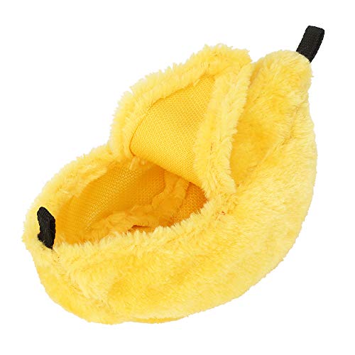 Phefop Hochwertige Bananenförmige Hängemattenmuster -Hamsternest, Komfortabel und Warm, Gelb/grün, Haustierhaus für Kleine Tiere (Yellow) von Phefop
