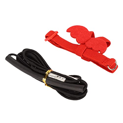 Phefop Pet Bird -Gurt Leine Leine Bird Flying Gurness Traction Seil für Papageien Scarlet Macaw, Premium -Elastizitätsband Brustgurt für Training oder Gehen Im Freien (Rot) von Phefop