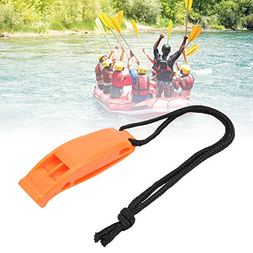 Phefop Wassersport -Notfallüberleben Outdoor Doppelfrequenz Pfeife für Camping -Wandboots 8pcs Plastikschleife (ORANGE) von Phefop