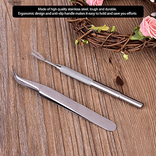 Phefop Zeckenentfernungswerkzeug Ergonomisches Edelstahl - -Entferner Kit für Haustierhundbesitzer 2pcs von Phefop