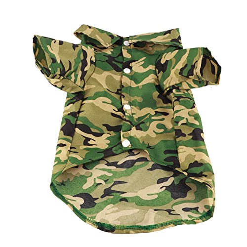 Sommer-Hundekleidung, stilvoll, Camouflage, atmungsaktiv, für kleine, mittelgroße Hunde und Katzen, Polyester-Material zum Fotografieren (Größe XL) von Phefop