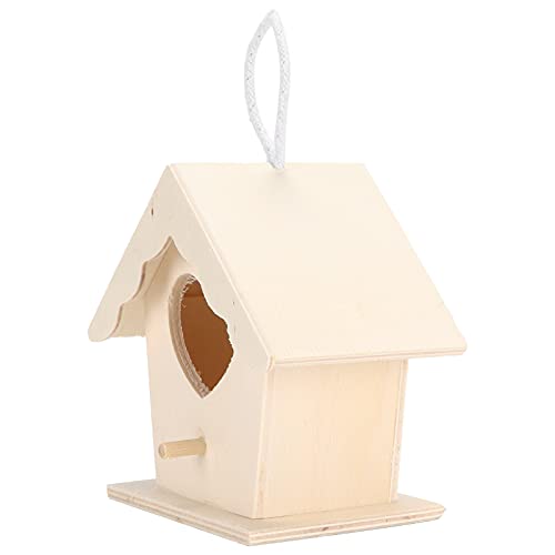 und Safe Holz Vogelhaus für die kleinen Vögel - DIY Holz Vogelhaus für Garten - Große Vogelliebhaber und Naturbegeisterte (Herzband Nr. 1) von Phefop