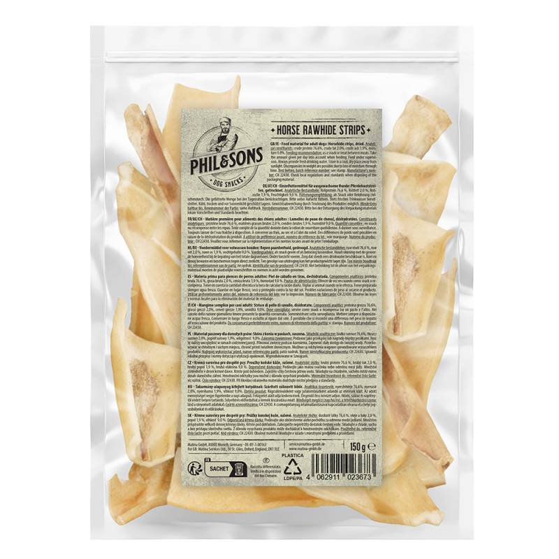 Phil & Sons Pferdehautstreifen - Sparpaket: 3 x 150 g von Phil & Sons