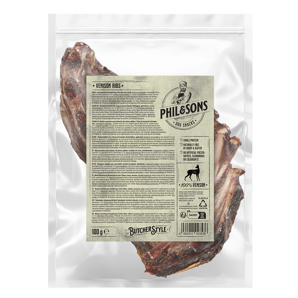 Phil & Sons Rehrippen - Sparpaket: 3 x 100 g Phil & Sons Rehrippen - Sparpaket: 3 x 100 g von Phil & Sons