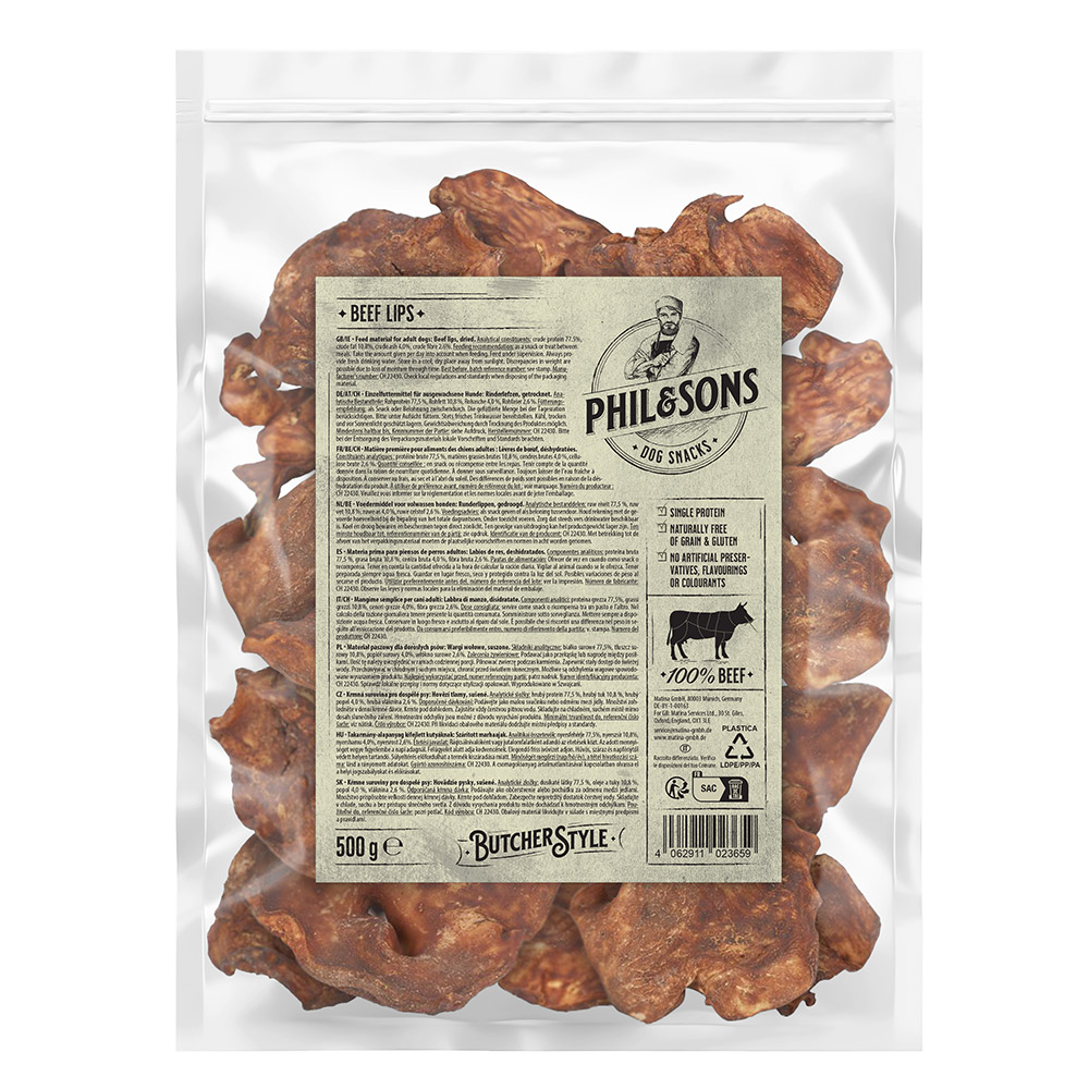 Phil & Sons Rinderlefzen - 500 g Phil & Sons Rinderlefzen - 500 g von Phil & Sons