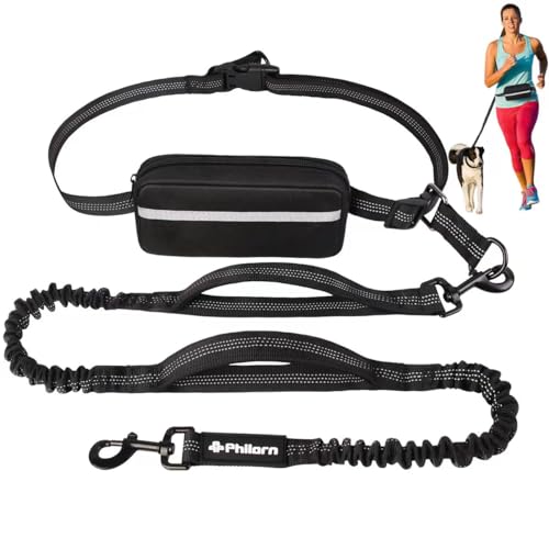 Philorn Joggingleine Hunde, Freihändig Laufleine für Hunde, Bauchgurt Hundeleine zum Joggen Laufen Wandern mit Dual Griffe, Reflektierende Nähte, Laufgurt für Große Hunde bis 50kg (Für 1 Hund) Philorn Joggingleine Hunde, Freihändig Laufleine für Hunde, Bauchgurt Hundeleine zum Joggen Laufen Wandern mit Dual Griffe, Reflektierende Nähte, Laufgurt für Große Hunde bis 50kg (Für 1 Hund) von Philorn