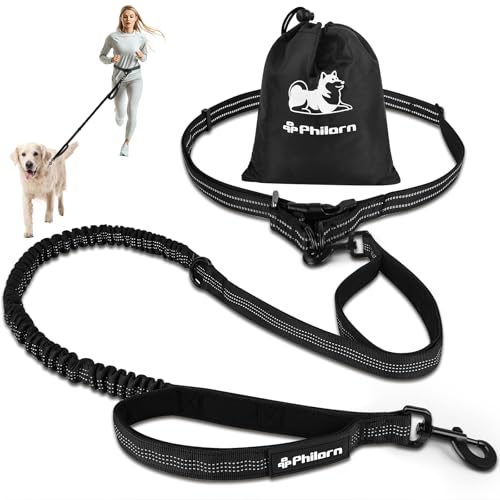 Philorn Joggingleine für Hunde, Freihändig Laufleine für Große/Mittelgroße Hunde zum Joggen Laufen Wandern, Bauchgurt Hundeleine mit Dual Griffe, Reflektierende Nähte, Bauchgurt Schwarz Philorn Joggingleine für Hunde, Freihändig Laufleine für Große/Mittelgroße Hunde zum Joggen Laufen Wandern, Bauchgurt Hundeleine mit Dual Griffe, Reflektierende Nähte, Bauchgurt Schwarz von Philorn