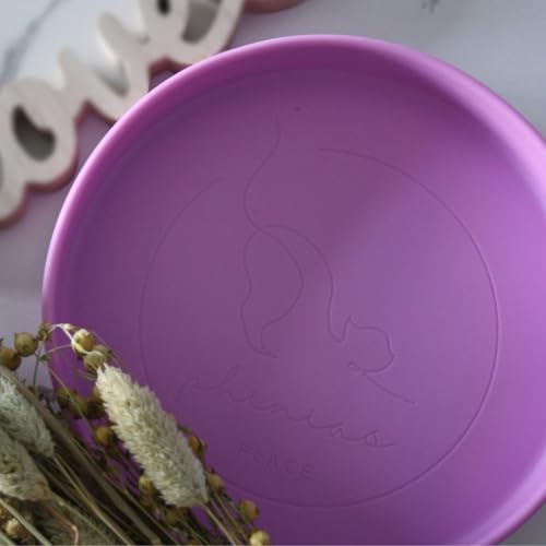 Katzennapf aus BPA-freiem Silikon, Flacher Rand für Schnurrhaarstress, Silikonnapf von Phinias Place (Orchidee) von Phinias-Place