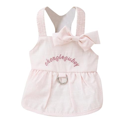 PhnkjGh Hunde-Sommeroutfit, Hunde-Sommerkleid - Haustiermädchenkostüm - Hundekleid mit Schleife, Kordelzug-Schnalle, gestreifte Hunde-Outfits für kleine, mittelgroße Hunde, Katzen, Mädchen, Sommer PhnkjGh Hunde-Sommeroutfit, Hunde-Sommerkleid - Haustiermädchenkostüm - Hundekleid mit Schleife, Kordelzug-Schnalle, gestreifte Hunde-Outfits für kleine, mittelgroße Hunde, Katzen, Mädchen, Sommer von PhnkjGh