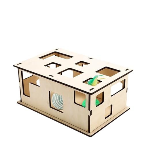 PhnkjGh Katzenfutter-Puzzle, Katzenlabyrinth-Spielzeug,Lernspielzeugkiste für Katzen mit mehreren Löchern | Interaktive Bereicherung, Kratzbrett, Linderung von Langeweile, regt Wohnungskatzen dazu an, PhnkjGh Katzenfutter-Puzzle, Katzenlabyrinth-Spielzeug,Lernspielzeugkiste für Katzen mit mehreren Löchern | Interaktive Bereicherung, Kratzbrett, Linderung von Langeweile, regt Wohnungskatzen dazu an, von PhnkjGh