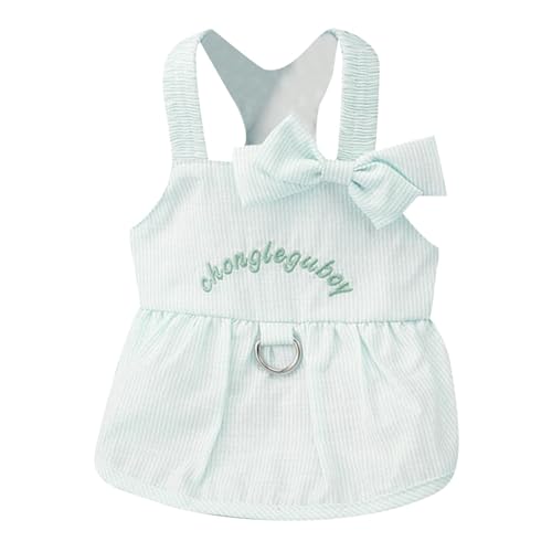 PhnkjGh Sommerkleid für Hunde, Sommeroutfit für Hunde - Hundekleid für Frühlingsoutfit - Hundekleid mit Schleife, Kordelzug-Schnalle, gestreifte Hunde-Outfits für kleine, mittelgroße Hunde, Katzen, PhnkjGh Sommerkleid für Hunde, Sommeroutfit für Hunde - Hundekleid für Frühlingsoutfit - Hundekleid mit Schleife, Kordelzug-Schnalle, gestreifte Hunde-Outfits für kleine, mittelgroße Hunde, Katzen, von PhnkjGh