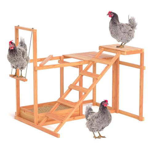 Hühneraktivitätsspiel, mehrere Hühnersitzstangen mit Schaukelspielzeug, Hühnerstall aus Holz mit Leiter & Plattformen & Lebensmittelaufbewahrung, Outdoor-Vögel, Spielzeug für Unterhaltung, Hinterhof, Hühneraktivitätsspiel, mehrere Hühnersitzstangen mit Schaukelspielzeug, Hühnerstall aus Holz mit Leiter & Plattformen & Lebensmittelaufbewahrung, Outdoor-Vögel, Spielzeug für Unterhaltung, Hinterhof, von Phonjoroo