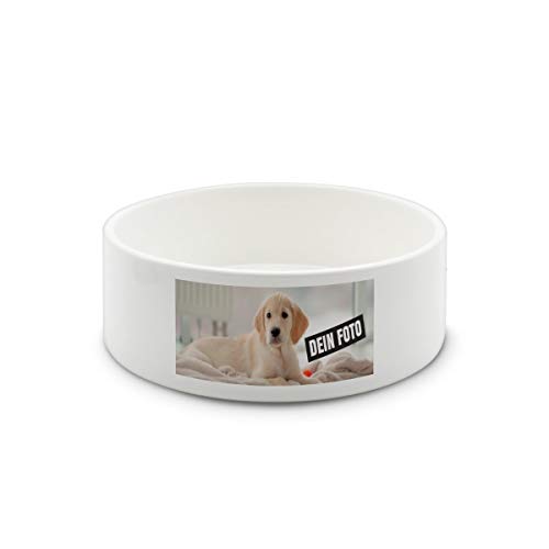PhotoFancy® – Futternapf mit Foto selbst gestalten – Keramik Napf mit Foto Personalisieren und Bedrucken – für Hunde und Katzen (Klein) von PhotoFancy