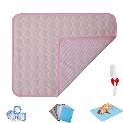 Nordseepfote Kühlmatte, Kühlmatte Hund Testsieger, Pfotenfrost Matte Für Katzen Hund, Selbstkühlende Kühlmatte Haustier, Waschbar Für Zuhause, Auto, Garten Oder Unterwegs (Rosa, XXL) von Phqenzap