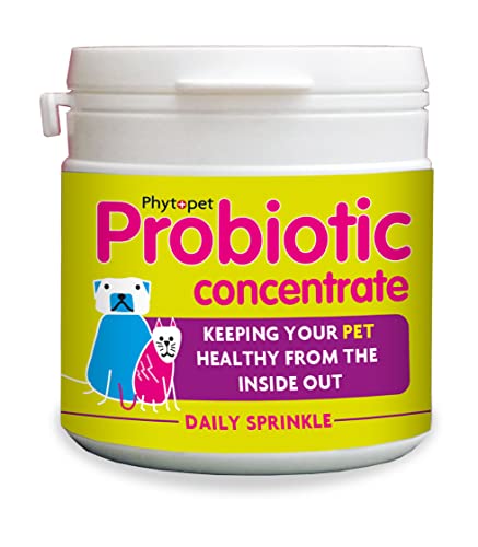 Phytopet Probiotic Concentrate | Veterinärsupplement | Verdauungs-, Immun- & Stoffwechselunterstützung | Keine Füllstoffe | Für Hunde, Katzen, Pferde, Haustiere | 100g von Phytopet