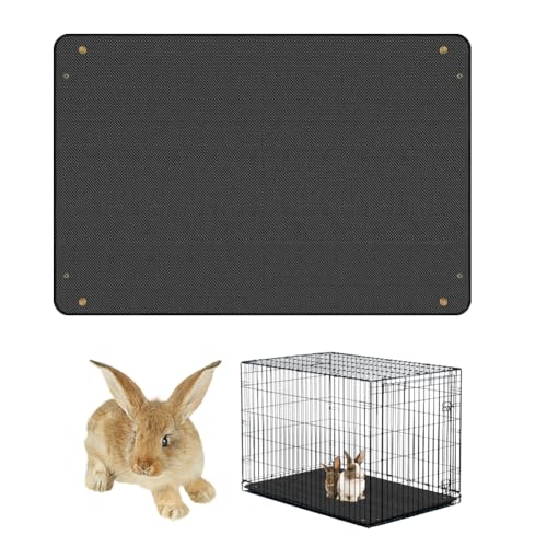 Haustier Laufgittermatte, wasserdicht,150 x 100 cm,für Meerschweinchenkäfig, Plane, Boden, Wiederverwendbare Basis für Kaninchen,Chinchilla,Frettchen und andere Kleintiere(Schwarz) von Piashow