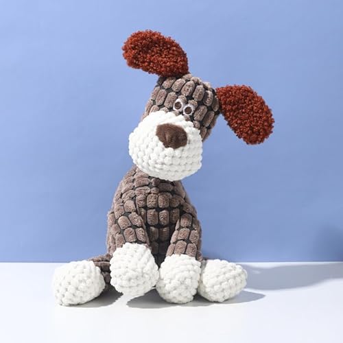 Hunde Kuscheltier Unzerstörbar 25cm, mit Quietscher, Interaktives Hundespielzeug Hund Plüsch, Braun Hunde Kuscheltier Unzerstörbar 25cm, mit Quietscher, Interaktives Hundespielzeug Hund Plüsch, Braun von Piashow