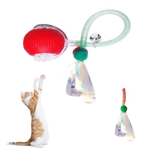Piashow Katzenspielzeug Selbstbeschäftigung, Interaktives Katzenspielzeug Rolling Ball, Elektrischer 360°Automatisch Hundeball für Hunde und Katzen mit LED-Licht, Interactive Cat Toy(Rot) Piashow Katzenspielzeug Selbstbeschäftigung, Interaktives Katzenspielzeug Rolling Ball, Elektrischer 360°Automatisch Hundeball für Hunde und Katzen mit LED-Licht, Interactive Cat Toy(Rot) von Piashow