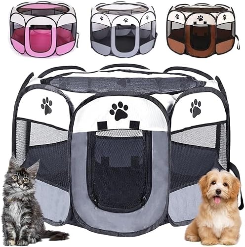 Welpenlaufstall Tierlaufstall Faltbar für Hunde, Welpenauslauf Oxford-Gewebe Hundehütte Wasserdichter Laufstall für Hunde Hasen Meerschweinchen Katzen für innern oder außen, 73x73x43cm Grey Welpenlaufstall Tierlaufstall Faltbar für Hunde, Welpenauslauf Oxford-Gewebe Hundehütte Wasserdichter Laufstall für Hunde Hasen Meerschweinchen Katzen für innern oder außen, 73x73x43cm Grey von Piashow
