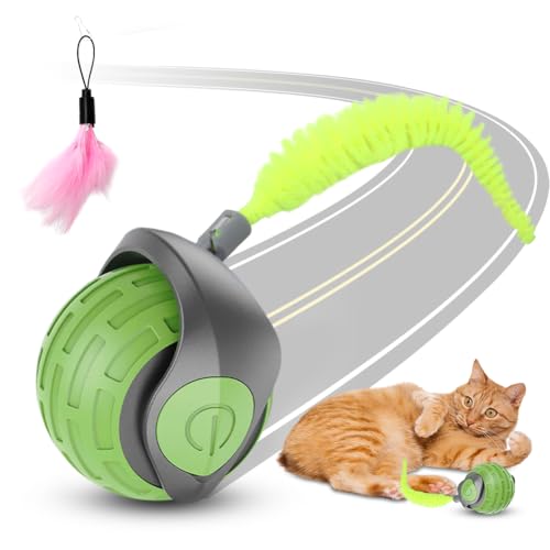 Piashow Katzenspielzeug, Geräuscharmes Powerball Katze Selbstbeschäftigung, Intelligente Hindernisvermeidung Katzenball Elektrisch, Katzenspielzeug Ball Elektrisch mit Schwanz Piashow Katzenspielzeug, Geräuscharmes Powerball Katze Selbstbeschäftigung, Intelligente Hindernisvermeidung Katzenball Elektrisch, Katzenspielzeug Ball Elektrisch mit Schwanz von Piashow