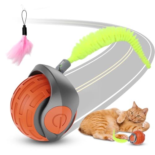 Piashow Katzenspielzeug, Geräuscharmes Powerball Katze Selbstbeschäftigung, Intelligente Hindernisvermeidung Katzenball Elektrisch, Katzenspielzeug Ball Elektrisch mit Schwanz Piashow Katzenspielzeug, Geräuscharmes Powerball Katze Selbstbeschäftigung, Intelligente Hindernisvermeidung Katzenball Elektrisch, Katzenspielzeug Ball Elektrisch mit Schwanz von Piashow