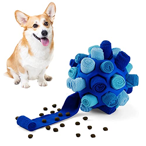 Piashow Schnüffelball für Hunde, Schnüffelteppich Tragbarer Schnüffelball Intelligenzspielzeug, Futterball für Hunde Große/Kleine, Sniffle Leckerli Spiel Intelligenzspielzeug für Hunde Haustier von Piashow
