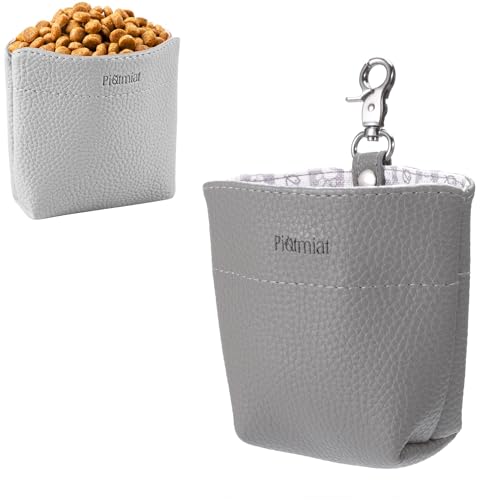 PiatMiat Leckerli-Tasche für Hundetraining, freihändige Snack-Tasche mit Magnetverschluss, 3. Generation, Grau von PiatMiat