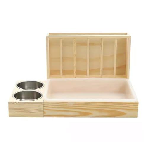 PICEIEEP Kaninchen Hütten Mit Abnehmbarer Tablett Haltbarkeit Hölzerne Kleine Tierfuttermittel Für Chinchillas Hamster Innenhäuse von Piceioep