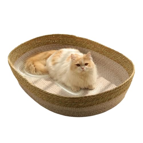 Piceioep Natural Woven Cats Scratcher Bed Safe Cats Sleep Bed for Small Dog and Cats Comfortable Habitats Pad Piceioep Natural Woven Cats Scratcher Bed Safe Cats Sleep Bed for Small Dog and Cats Comfortable Habitats Pad von Piceioep