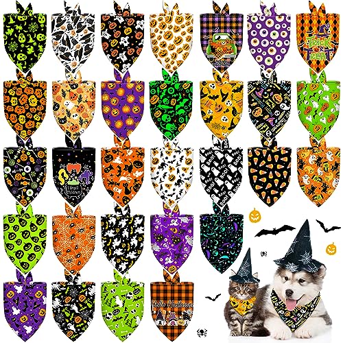 Hundehalstücher für Hunde, verstellbar, dreieckig, waschbar, für kleine, mittelgroße und große Hunde, 30 Stück Hundehalstücher für Hunde, verstellbar, dreieckig, waschbar, für kleine, mittelgroße und große Hunde, 30 Stück von Piklodo