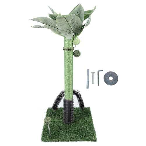 29,5 Zoll hoher Katzenkratzbaum, Sisal-Kratzbäume mit Selbstpflegeball, stabile Kratzbäume für Kätzchen und Hauskatzen (Grün) von Pilipane