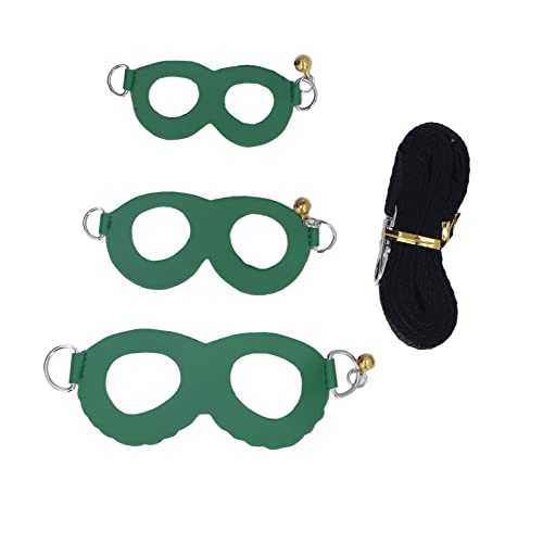 Hamstergurt und Leine Set weiches künstliches Leder komfortable Ratten -Wanderkabelbaumweste mit Glocken für kleine Haustiere Outdoor -Abenteuer 3 Größen inklusive (Grün) von Pilipane
