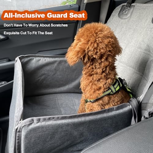 Haustier -Autositzabdeckung Faltbare wasserdichte Hundekatzenträger mit Sicherheitsgürtel weicher Atmungsstoff für kleine mittelgroße Haustiere Schwarz Grau 23,62 x 16,93 x 16,93 (Schwarz) von Pilipane