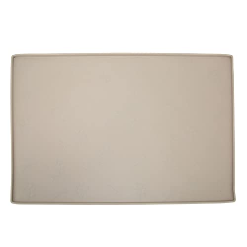 Haustier-Fütterung Matte Silikon rutsch fest, wasch bar, für Hunde und Katzen leicht zu lagern (Beige) von Pilipane