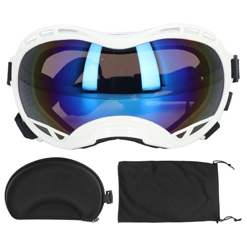 Haustier Sonnenbrille Winddicht UV -Widerstandsgläser für große Hunde weich Bequeme PC -Material Verstellbares Riemen Stilvoller Schutzbrillen (Blau) von Pilipane