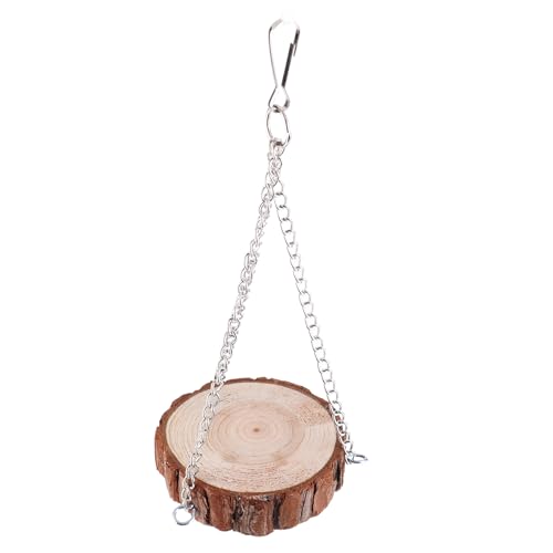 Hölzern natürlicher umweltfreundlicher tragbares Haustier -Schwungspielzeug für Papageien Hamster kleine Tiere aus hochwertigem Holzmaterial weiße Farbe Leicht und leicht zu lagern (S 3cm / 1,2in) von Pilipane