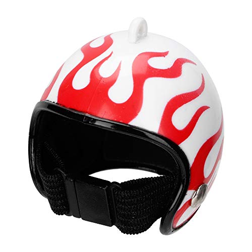 Hühnchenhelm lustiger Schutz Henne Huthut Vogel Sicherheit Huthuber Hühnchen Accessoire aus hochwertigem PP Strong und langlebig für Haushuhner Vier Stile verfügbar Flamme Black 8 (Flamme) von Pilipane