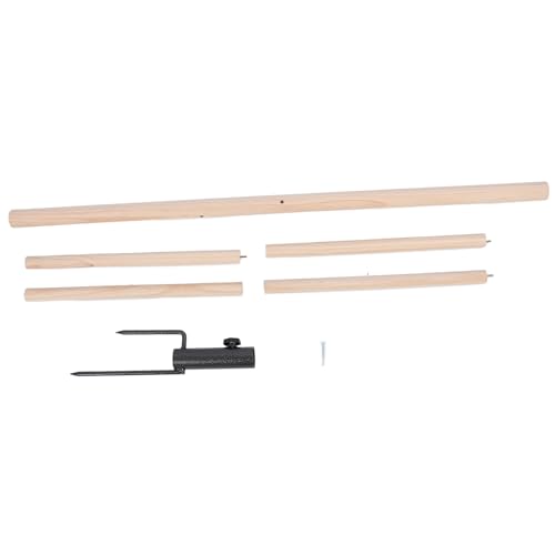 Hühnerstangenspielzeug für Hühnerstall, Hühnerstangenständer aus Holz mit Erdungsstecker aus Eisen, Hühnerstallzubehör von Pilipane