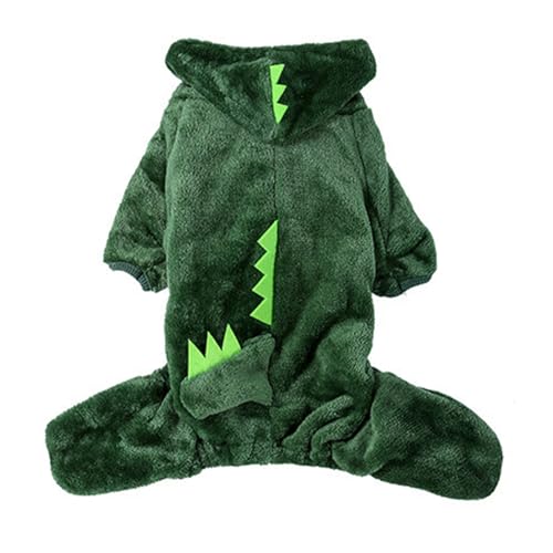 Hund Cartoon Kostüm süße Dinosaurierform Weichkoralle Fleece warm warm Hund Halloween Kostüm Winter Hoodie Kleidung für Hunde Katzen kleine mittelgroßen großen Größen (Dinosaurier l) von Pilipane