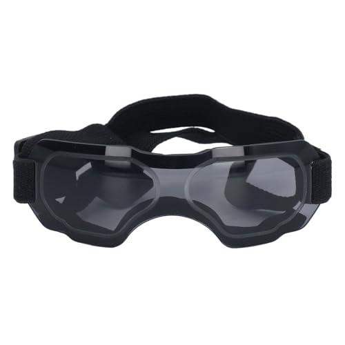 Hundebrille UV Proof Komfortable verstellbare Riemen stilvolle Sonnenbrille für Outdoor -Aktivitäten Plastik (Schwarz) von Pilipane