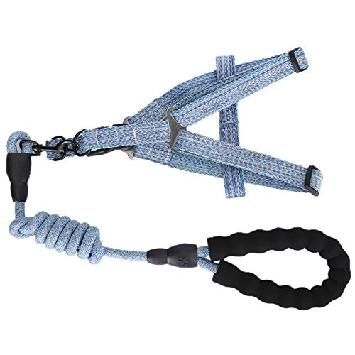 Hundekabelbaum mit Leinen -Set einstellbares Eskapitastkabel für das Gehen und Training von Blue Polyester (L (geeignet für 15-45 Catties)) von Pilipane