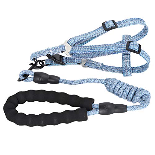 Hundekabelbaum mit Leinen -Set einstellbares Eskapitastkabel für das Gehen und Training von Blue Polyester (M (geeignet für 8-15 Catties)) von Pilipane