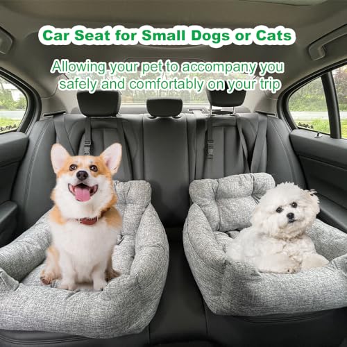Hundewagensitz mit Sicherheitsriemen universeller Haustier -Booster -Sitz für kleine mittelgroße Hunde Katzen bequem atmungsaktives weiches Hundebett für Auto fahren nach Hause (Philippinekjwi-UA0039) Hundewagensitz mit Sicherheitsriemen universeller Haustier -Booster -Sitz für kleine mittelgroße Hunde Katzen bequem atmungsaktives weiches Hundebett für Auto fahren nach Hause (Philippinekjwi-UA0039) von Pilipane