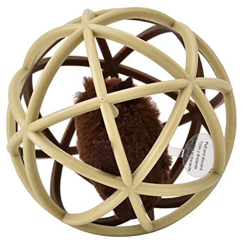 Katzenspielzeug, interaktiver Sisalball, Puzzle-Maus, Sound, Krallentraining, Unterhaltung, verhindert Kratzer auf Möbeln, Rosa, Blau, Beige, Blau, Reis, Kaffee, Farbe: (Beige Kaffee) von Pilipane