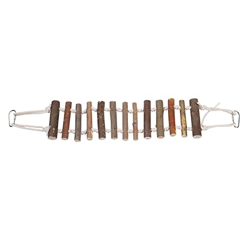 Papageienspielzeug natürlicher Holz Leiter Schwung Klettern Bridge Kautübung Fußtraining für kleine mittlere Vögel Papageien Hamster umweltfreundliches Material 24x3,9 Zoll von Pilipane