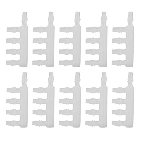 Pilipane 10 pcs Kunststoff transparenter Aquariumluftpumpe Fünf -Wege -Schlauchanschluss Fischtanks Zubehör von Pilipane