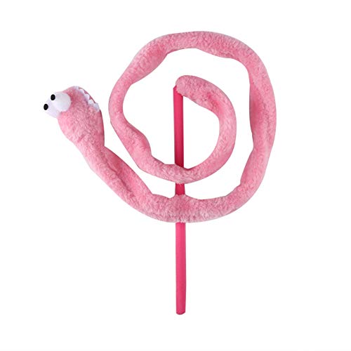Pilipane 3 Farbe Katzen Spielzeug Schlangeform Katze Teaser Lustige Katzenkätzchen Haustier Spielzeug Spielen (Rosa) von Pilipane