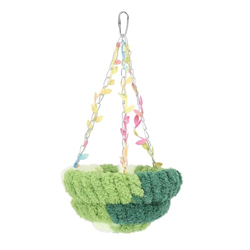 Pilipane Bird Nest Bett warm warm gemütlich weiche Plüschverstärkter Komfort Netter Look Papageienzüchtung Nest Hanging Swing für Home Innenräume (Klein) von Pilipane
