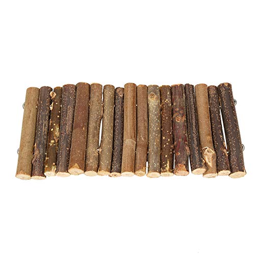 Pilipane Hamster Bendy Holzbrückenleiter Haus Reptilien Mäuse Nagetiere Kleines Tier Kauen Spielzeug natürlicher Holz sicherer Lebensraum Übung Klettern Erkundung Tunnelbrücke kleine (S 3cm / 1,2in) von Pilipane