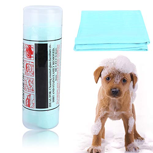 Pilipane Haustierhandtuch, superweich, bequem, schnelle Wasseraufnahme, Bade- und Duschtuch für Katzen und Hunde, Rosa, Blau, Grün, Gelb, 66 x 43 x 0,2 cm, 140 g (Grün) von Pilipane